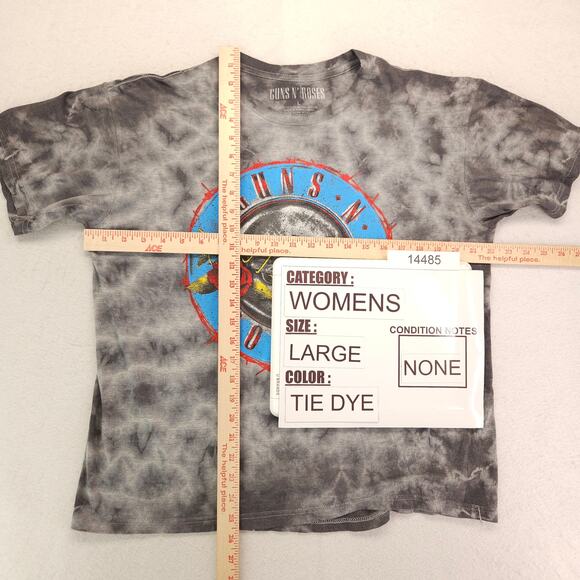 Guns N Roses Band Short Sleeve Graphic Shirt Womens Size Large L Tie Dye - Picture 5 of 9
